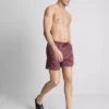 Geometric drawstring swim trunks