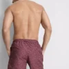 Geometric drawstring swim trunks