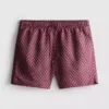 Geometric drawstring swim trunks