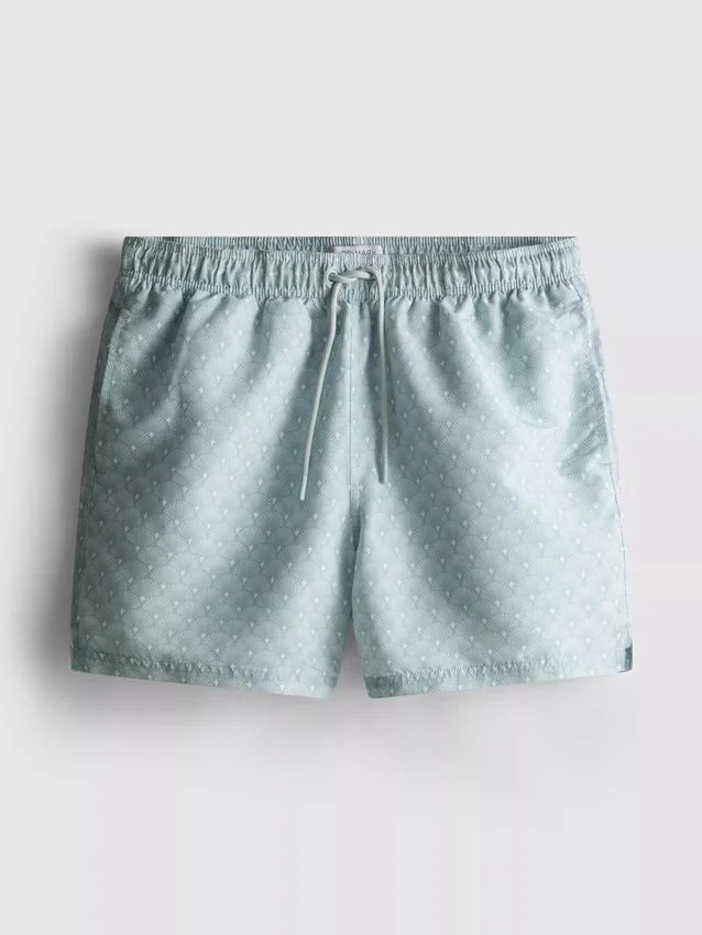 Geometric fan swimming shorts
