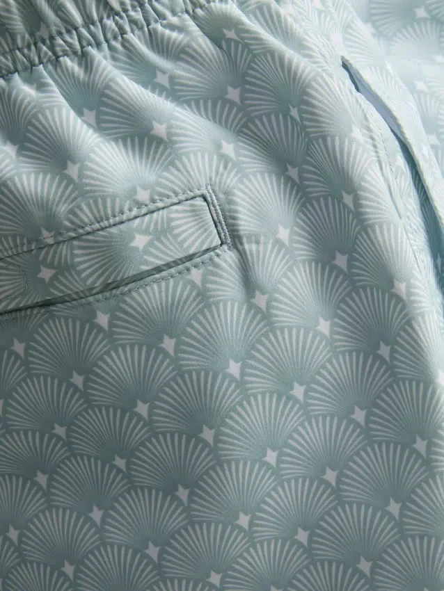 Geometric fan swimming shorts