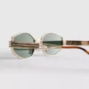Geometric metal frame sunglasses