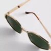 Geometric metal frame sunglasses