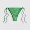 Gingham banana side-tie bikini bottoms