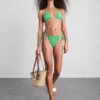 Gingham banana triangle bikini top