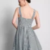 Gingham corset mini dress