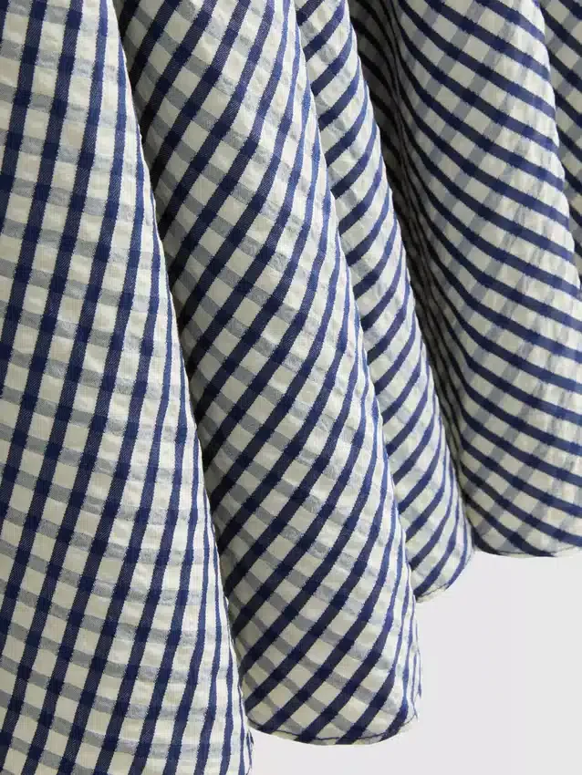 Gingham corset mini dress