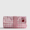 Gingham jewelry pouch