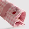Gingham jewelry pouch