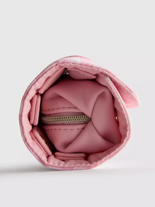 Gingham jewelry pouch