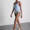 Gingham ruffle swimsuit