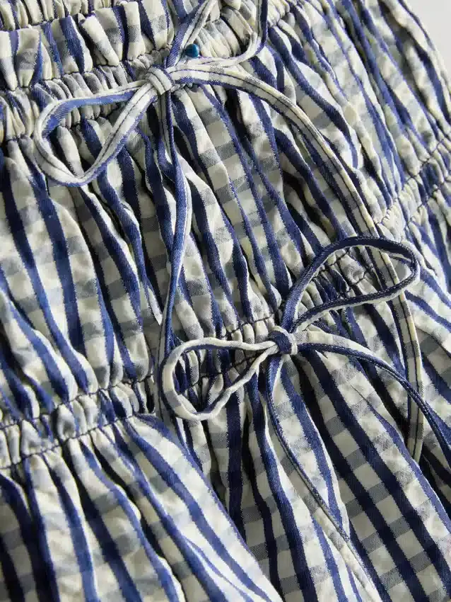 Gingham skater mini skirt