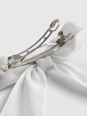 Glitter bow hair clip