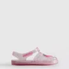 Glitter caged jelly sandals