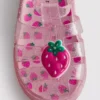 Glitter caged jelly sandals