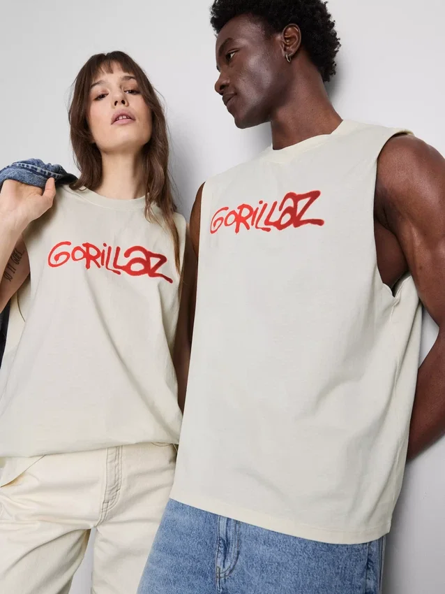 Gorillaz graphic tank top