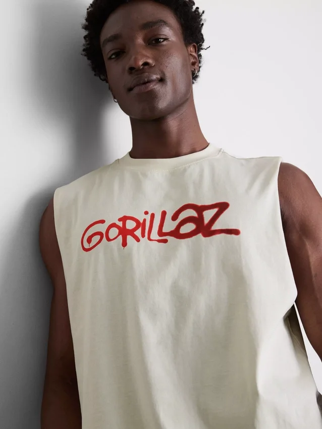 Gorillaz graphic tank top