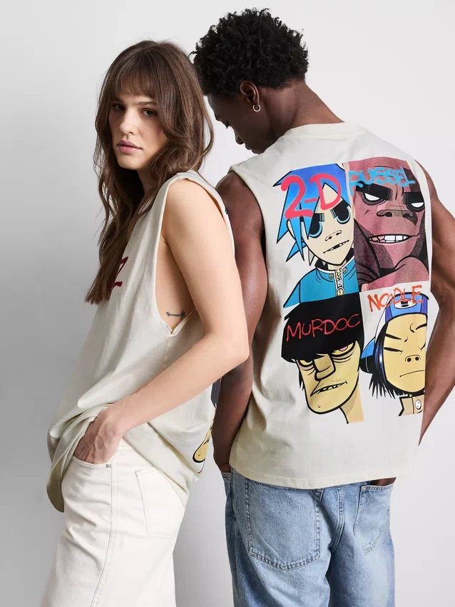 Gorillaz graphic tank top