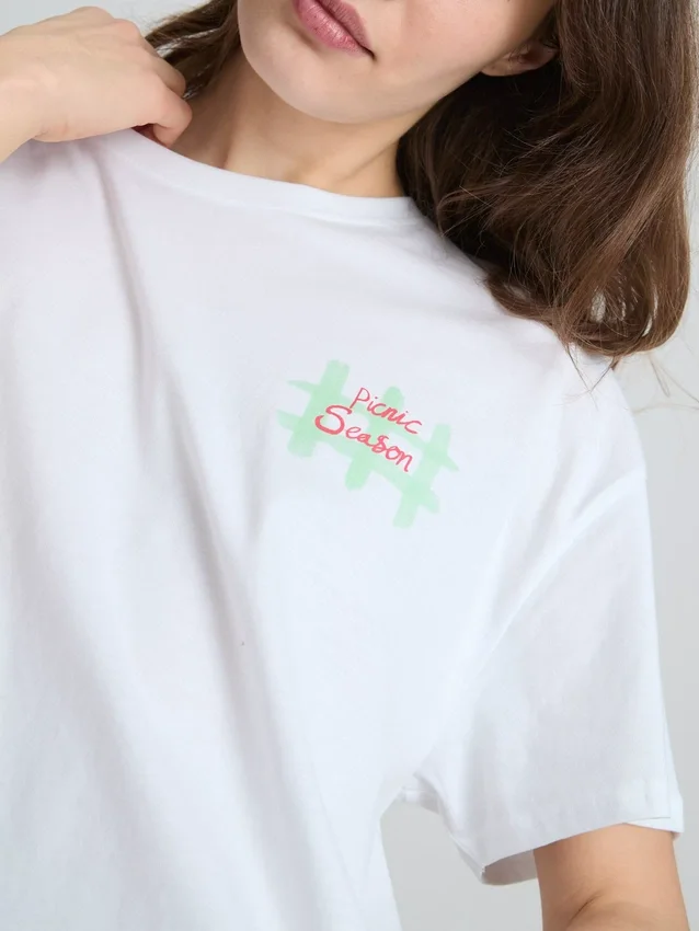 Graphic pajama top