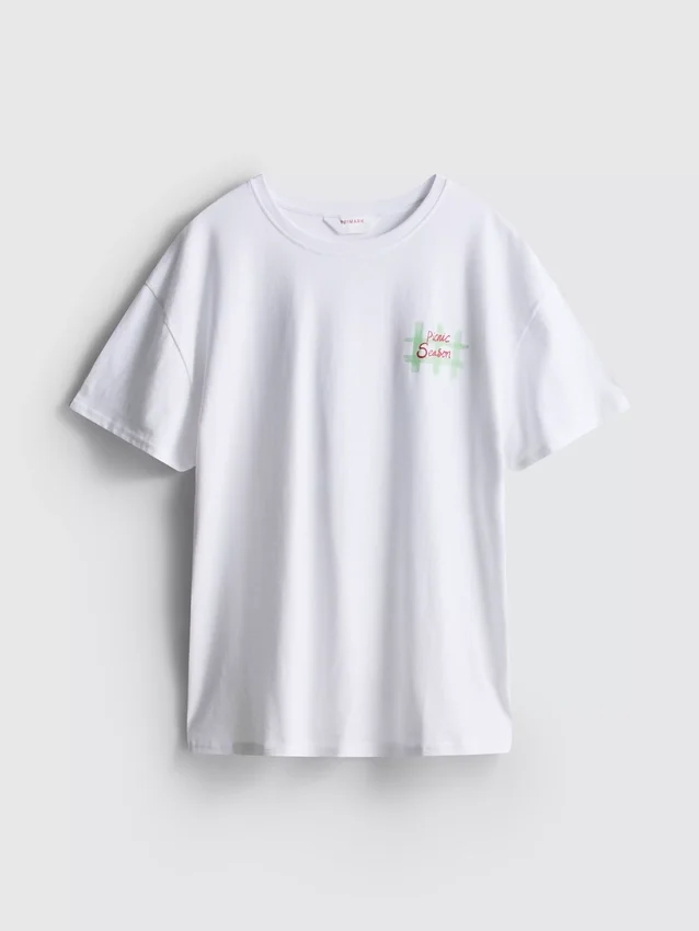 Graphic pajama top