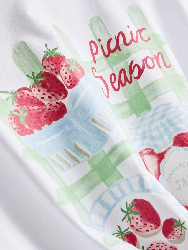 Graphic pajama top