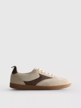 Gum-sole low-top sneakers