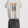 Guns n' roses short pajama set