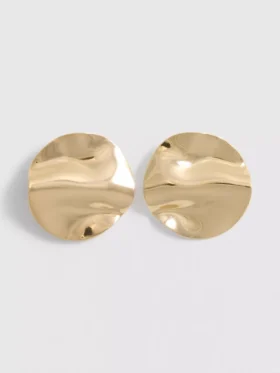 Hammered disc earrings
