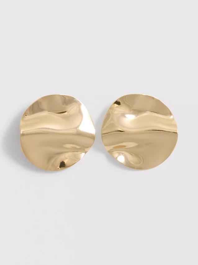 Hammered disc earrings