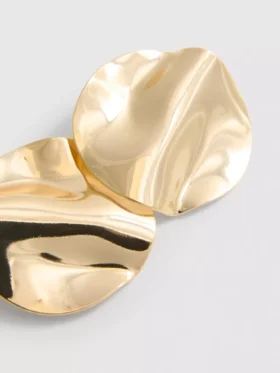 Hammered disc earrings