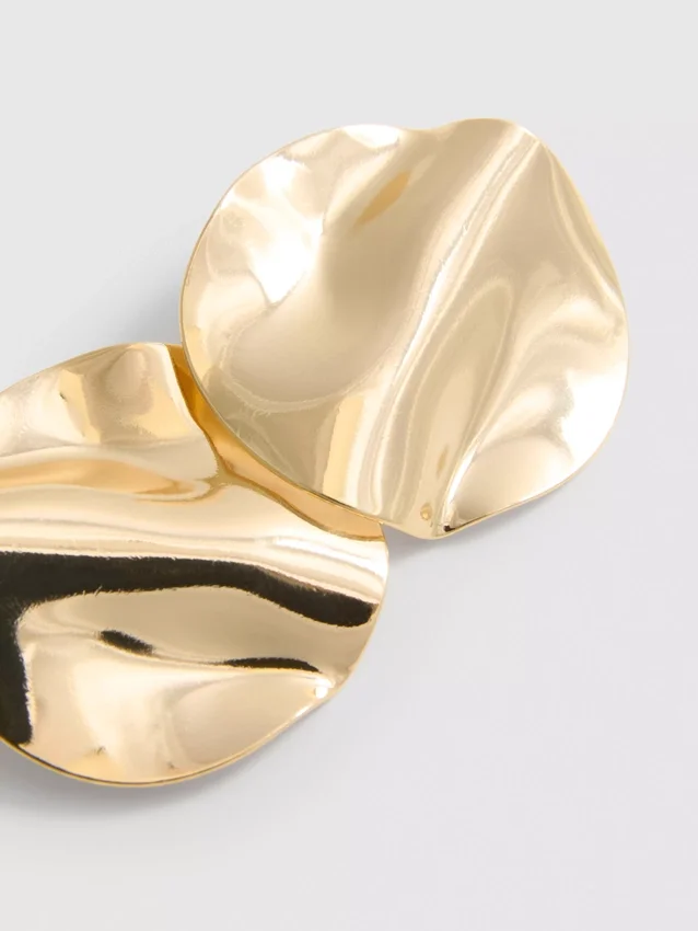 Hammered disc earrings
