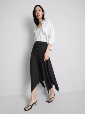 Hanky hem midi skirt