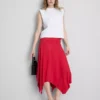Hanky hem midi skirt