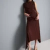 Hanky hem midi skirt