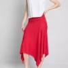 Hanky hem midi skirt