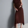Hanky hem midi skirt