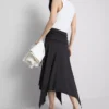 Hanky hem midi skirt