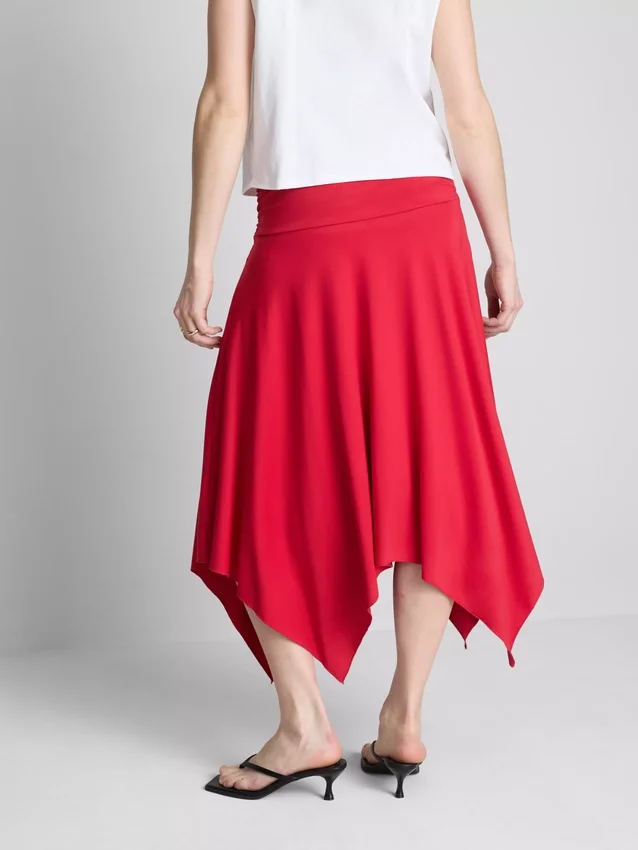 Hanky hem midi skirt