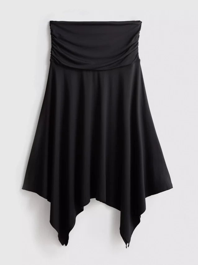 Hanky hem midi skirt