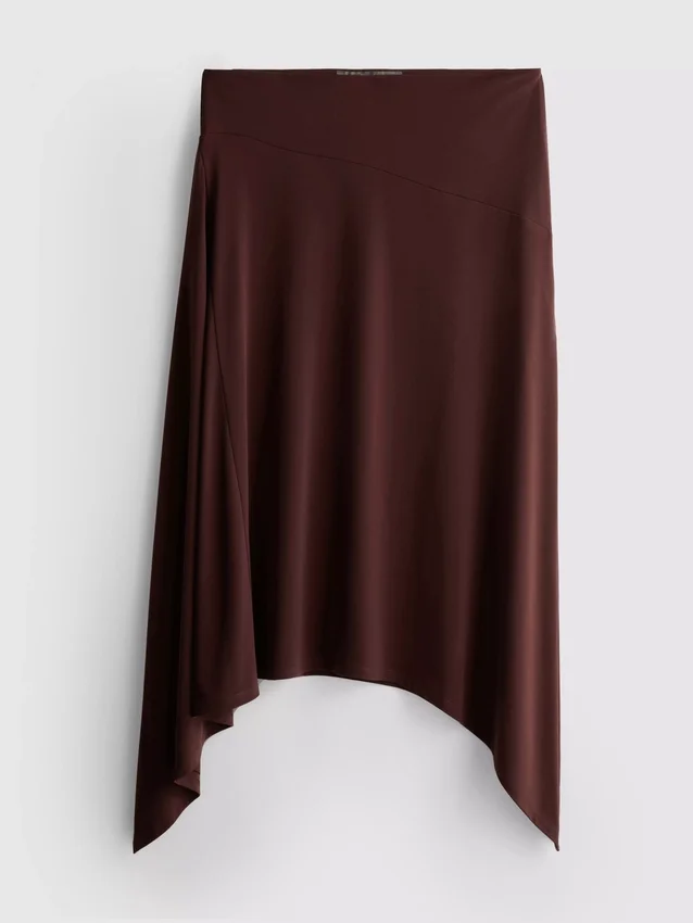 Hanky hem midi skirt