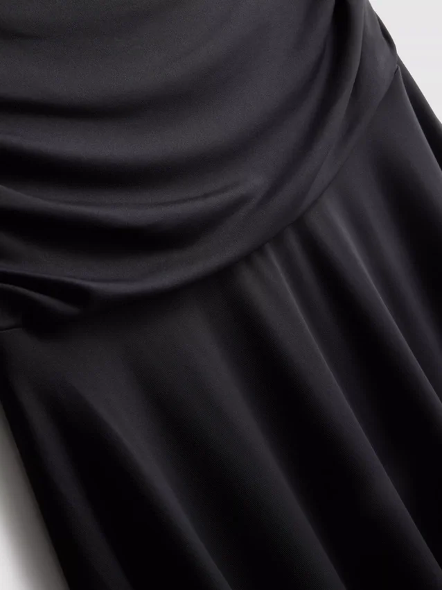 Hanky hem midi skirt