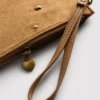 Heart stud wristlet pouch