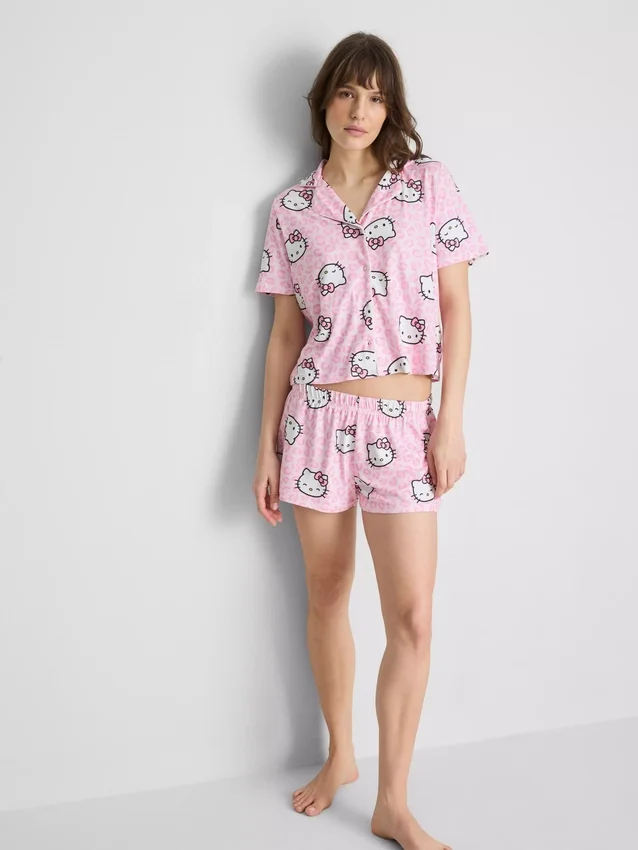 Hello kitty short boyfriend pajamas