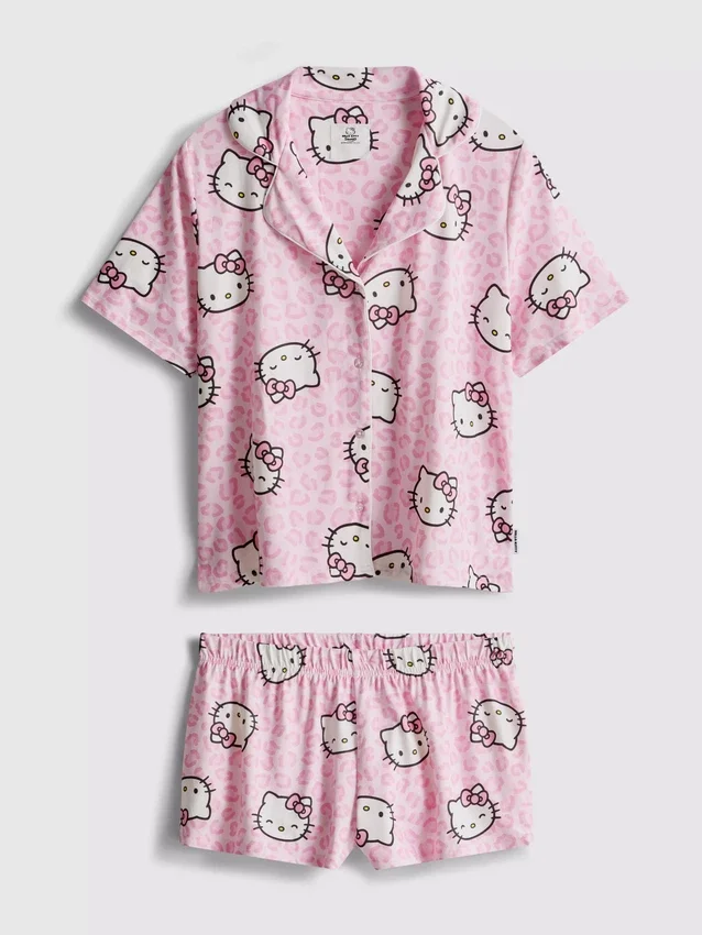 Hello kitty short boyfriend pajamas