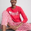 Hello kitty striped pajama set