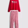 Hello kitty striped pajama set