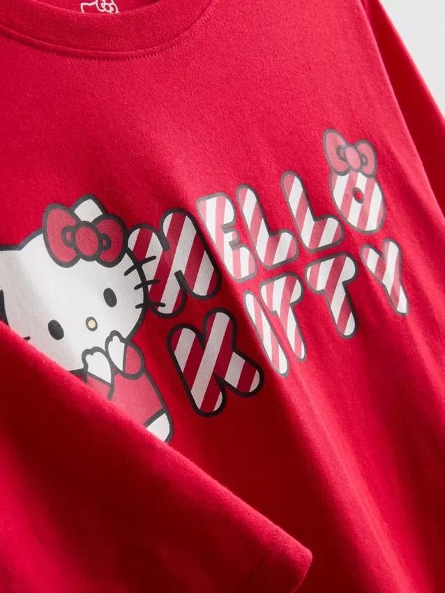 Hello kitty striped pajama set