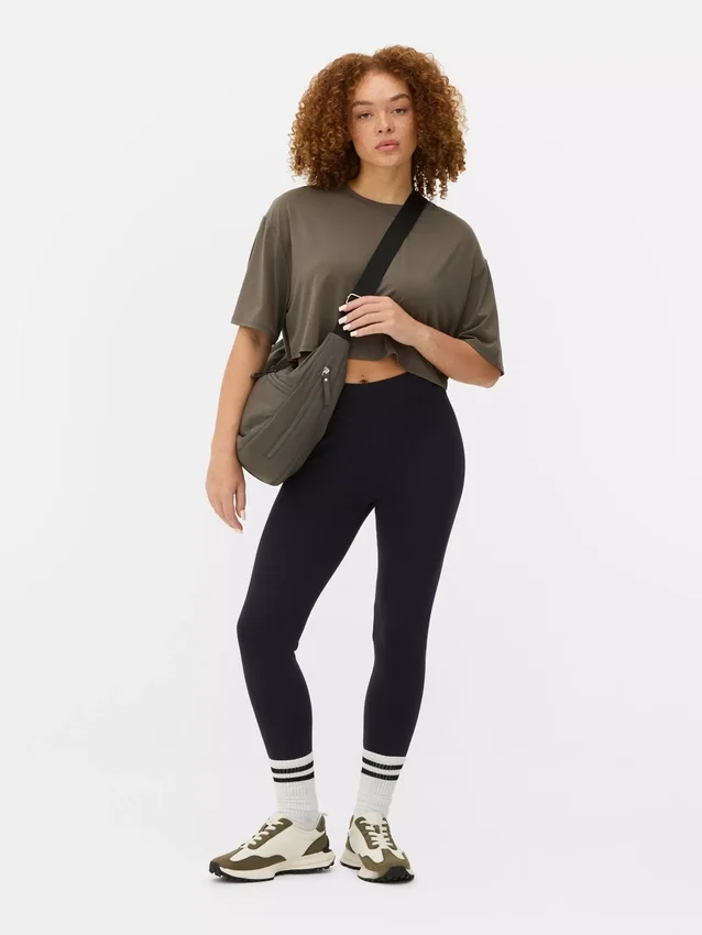 High waist jersey leggings