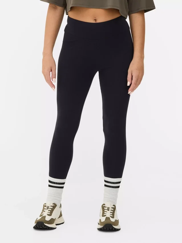 High waist jersey leggings