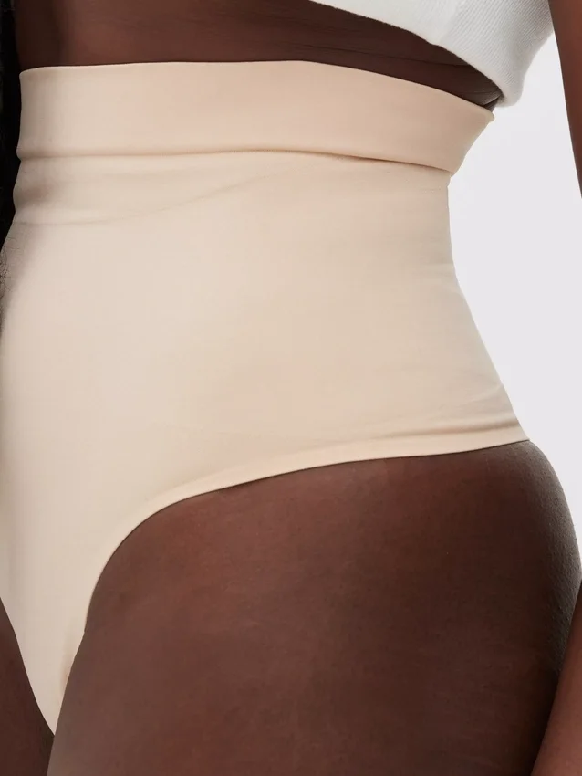High waist seamless shapewear thong